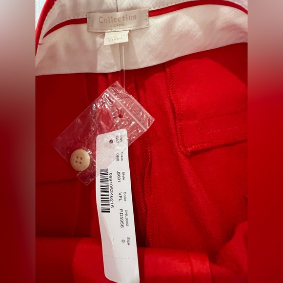 J crew wide-leg/palazzo/orange satin-effect trousers, size 0 NWT - Picture 6 of 8